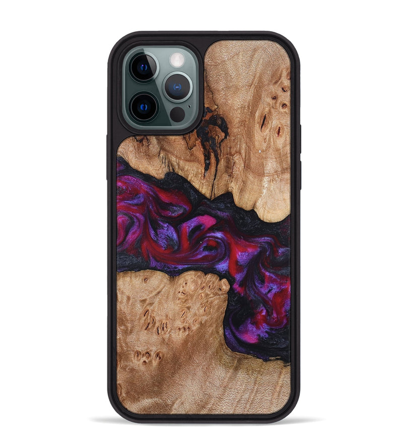 iPhone 12 Pro Max Wood Phone Case - Beryl (Red, 822118)