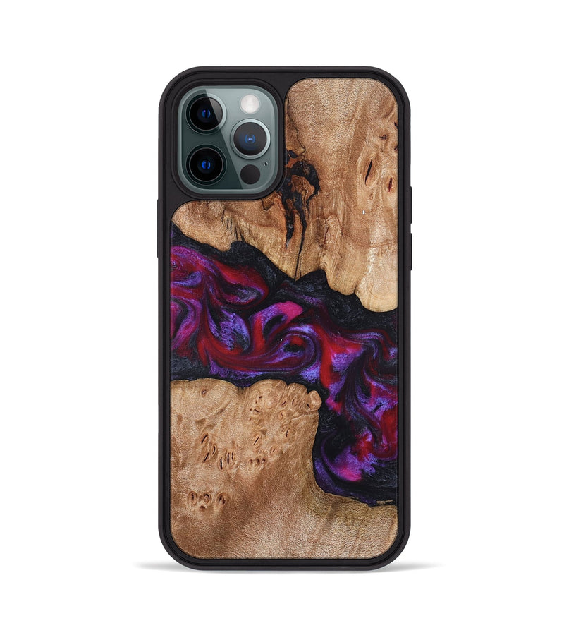 iPhone 12 Pro Wood Phone Case - Beryl (Red, 822118)