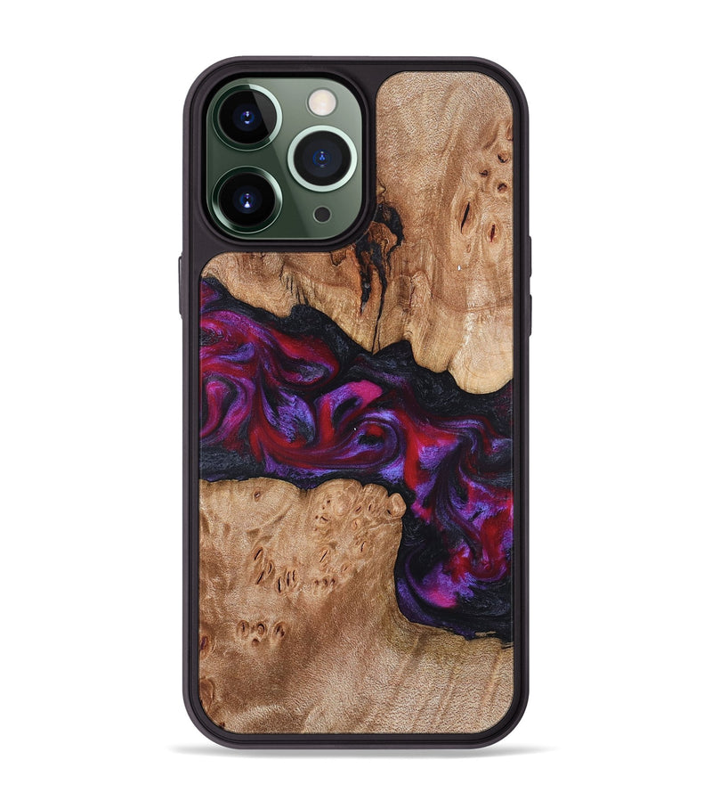 iPhone 13 Pro Max Wood Phone Case - Beryl (Red, 822118)
