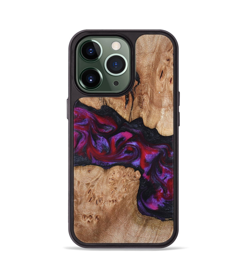 iPhone 13 Pro Wood Phone Case - Beryl (Red, 822118)