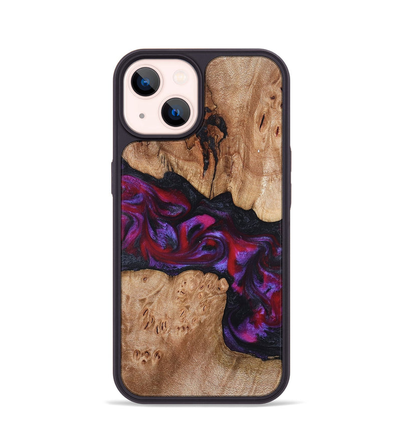 iPhone 14 Wood Phone Case - Beryl (Red, 822118)