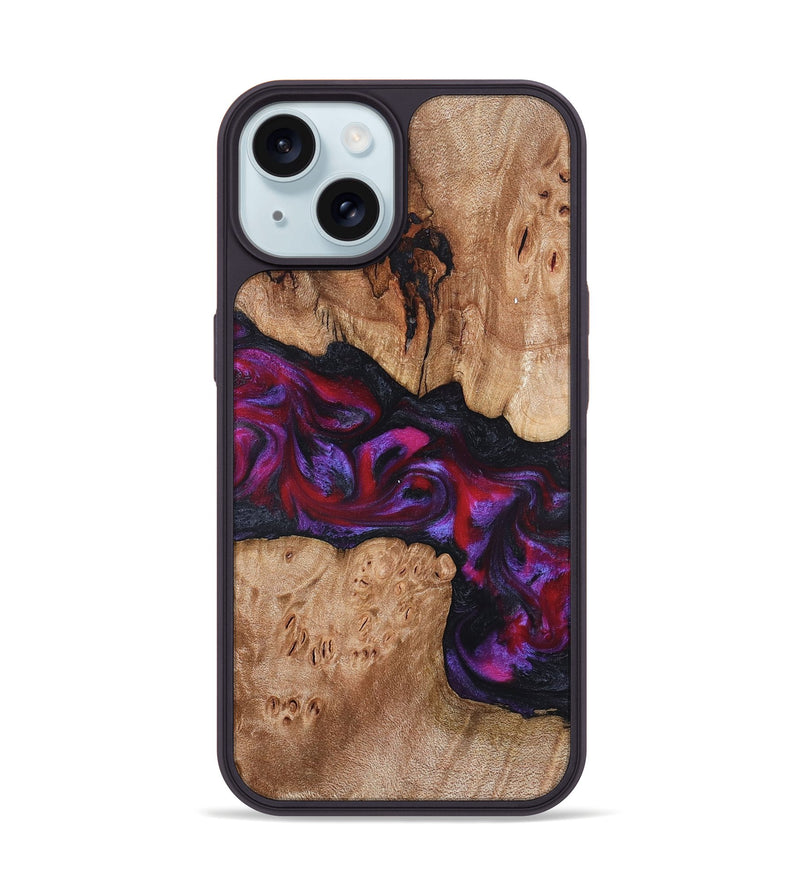 iPhone 15 Wood Phone Case - Beryl (Red, 822118)