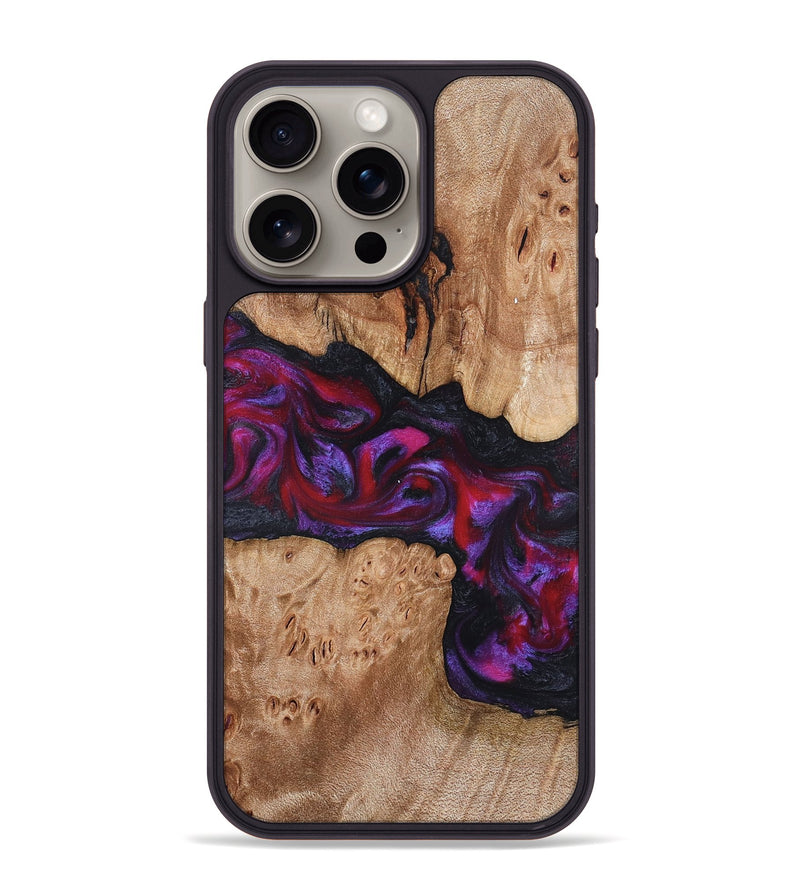 iPhone 15 Pro Max Wood Phone Case - Beryl (Red, 822118)