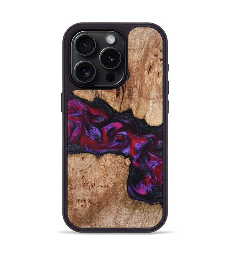 iPhone 15 Pro Wood Phone Case - Beryl (Red, 822118)