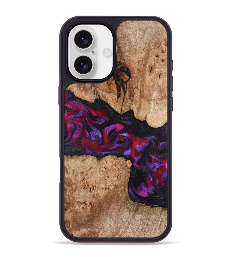 iPhone 16 Plus Wood Phone Case - Beryl (Red, 822118)