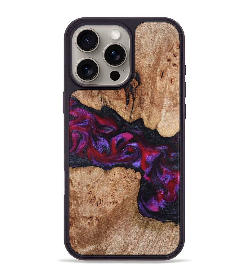iPhone 16 Pro Max Wood Phone Case - Beryl (Red, 822118)