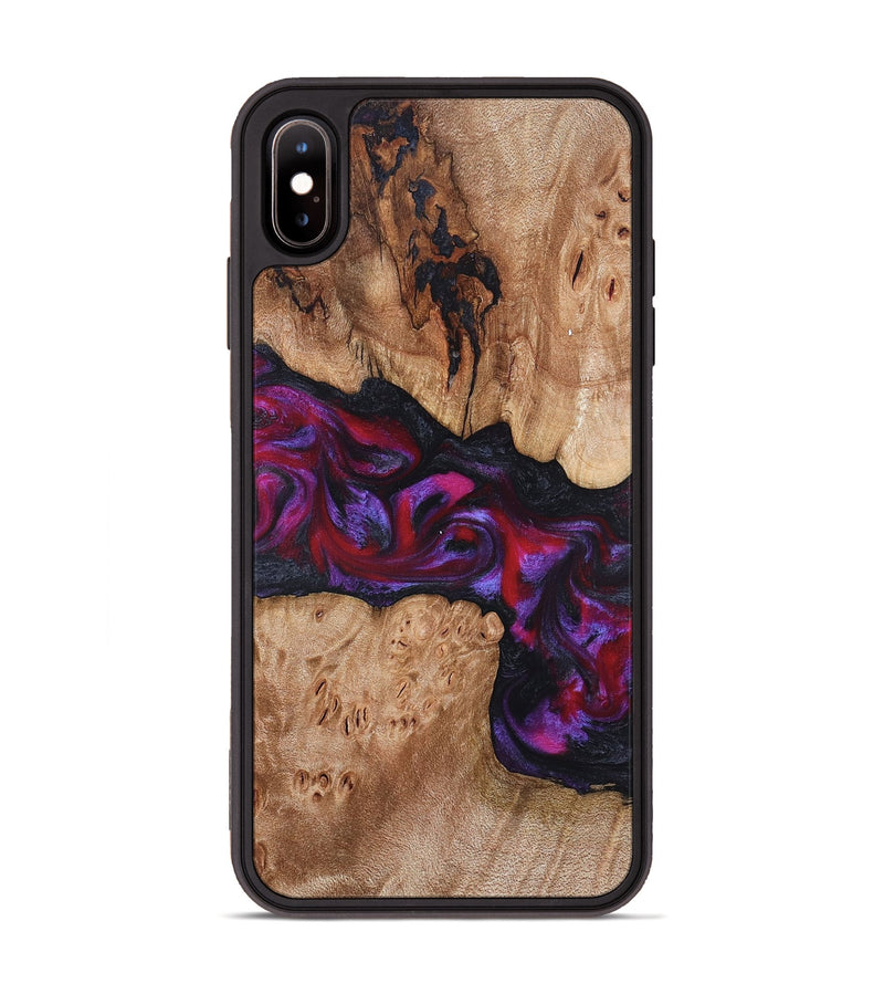 iPhone Xs Max Wood Phone Case - Beryl (Red, 822118)