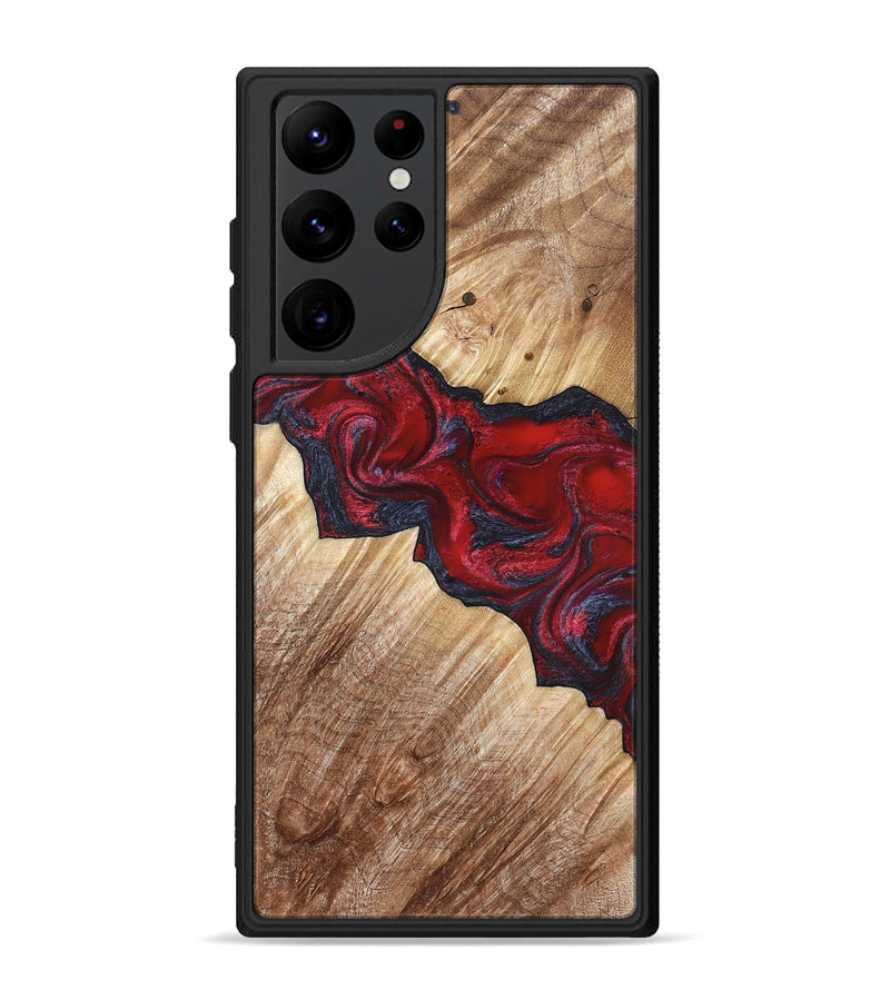Galaxy S22 Ultra Wood Phone Case - Leola (Red, 822119)