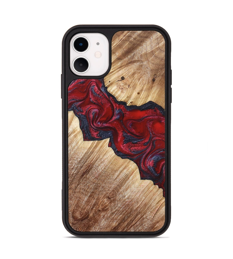 iPhone 11 Wood Phone Case - Leola (Red, 822119)
