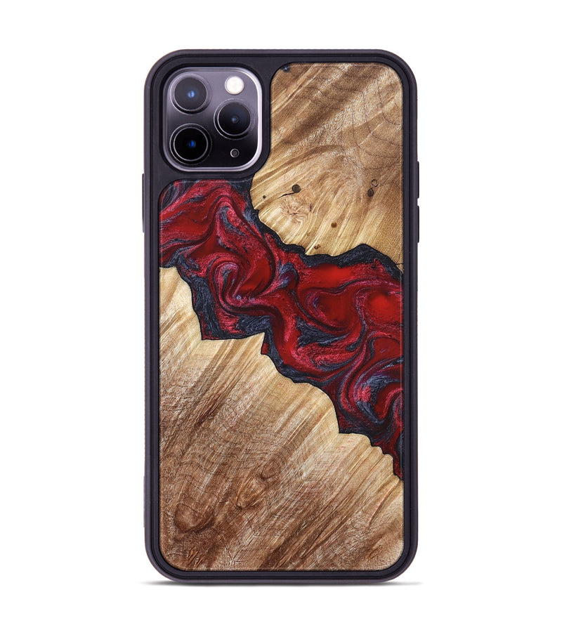 iPhone 11 Pro Max Wood Phone Case - Leola (Red, 822119)