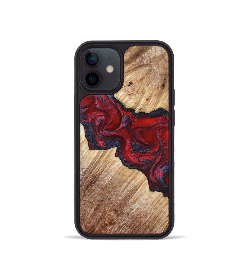 iPhone 12 mini Wood Phone Case - Leola (Red, 822119)