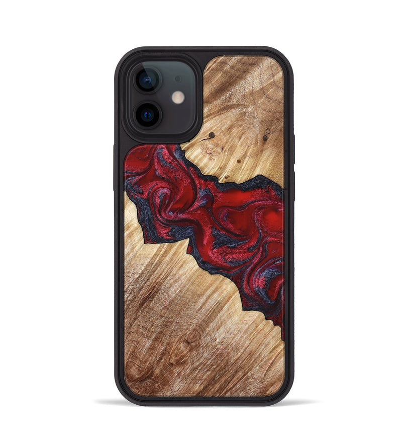 iPhone 12 Wood Phone Case - Leola (Red, 822119)