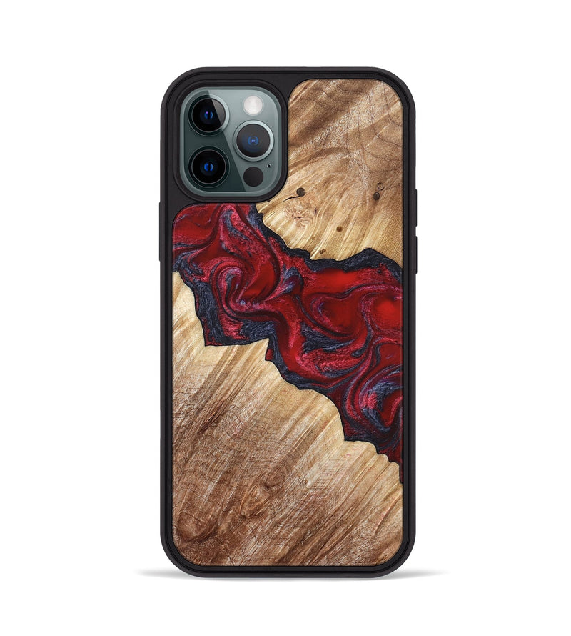 iPhone 12 Pro Wood Phone Case - Leola (Red, 822119)