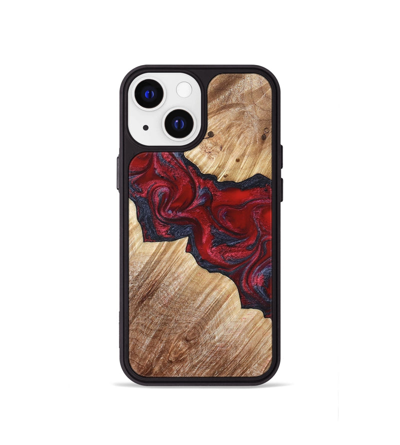 iPhone 13 mini Wood Phone Case - Leola (Red, 822119)