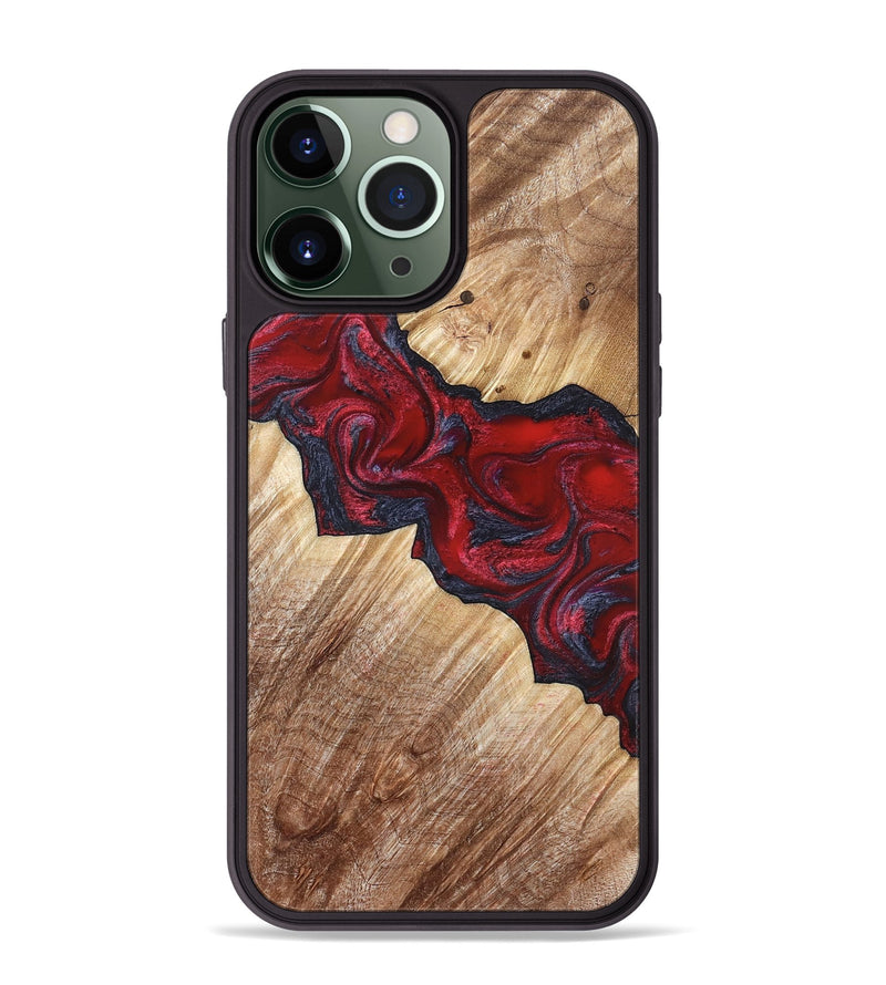 iPhone 13 Pro Max Wood Phone Case - Leola (Red, 822119)