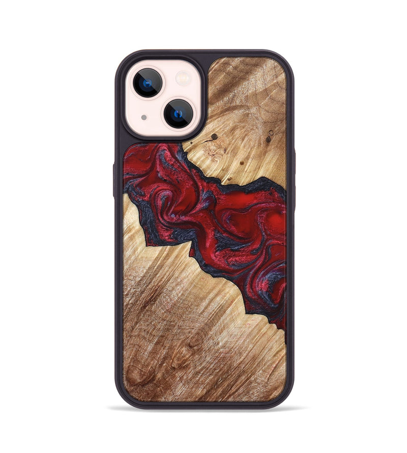 iPhone 14 Wood Phone Case - Leola (Red, 822119)