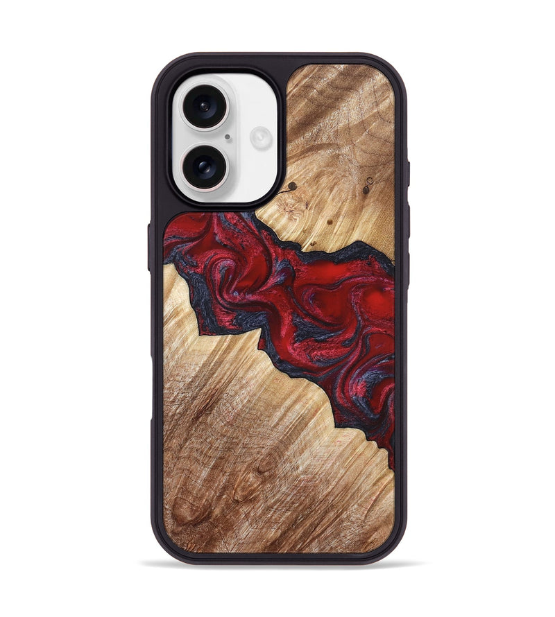 iPhone 17 Wood Phone Case - Leola (Red, 822119)