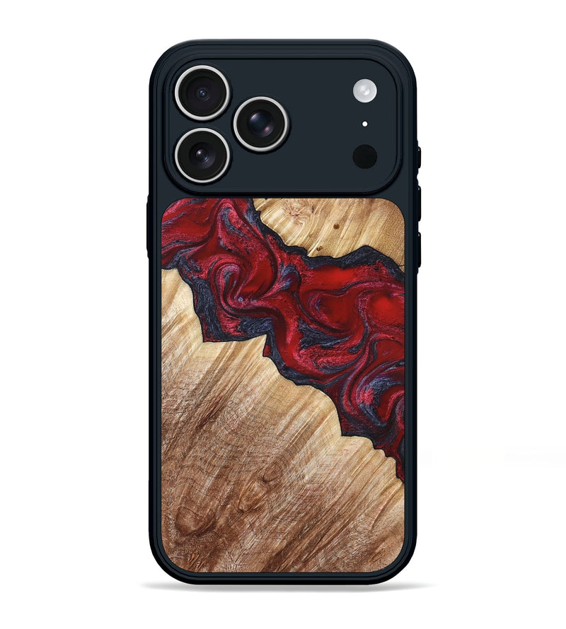 iPhone 17 Pro Max Wood Phone Case - Leola (Red, 822119)