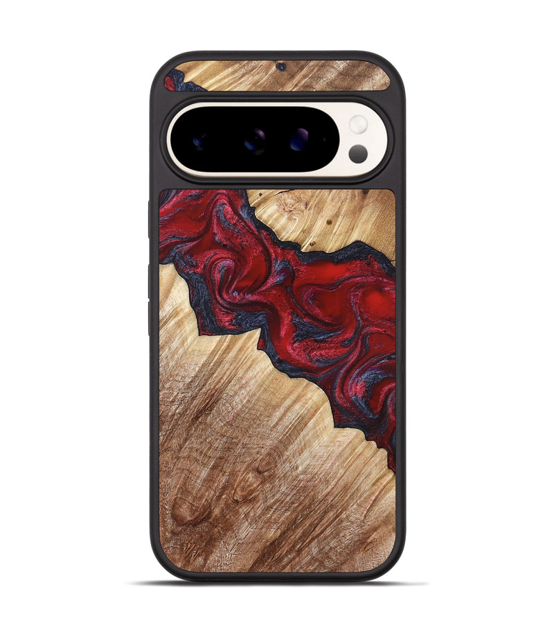 Pixel 9 Pro Wood Phone Case - Leola (Red, 822119)