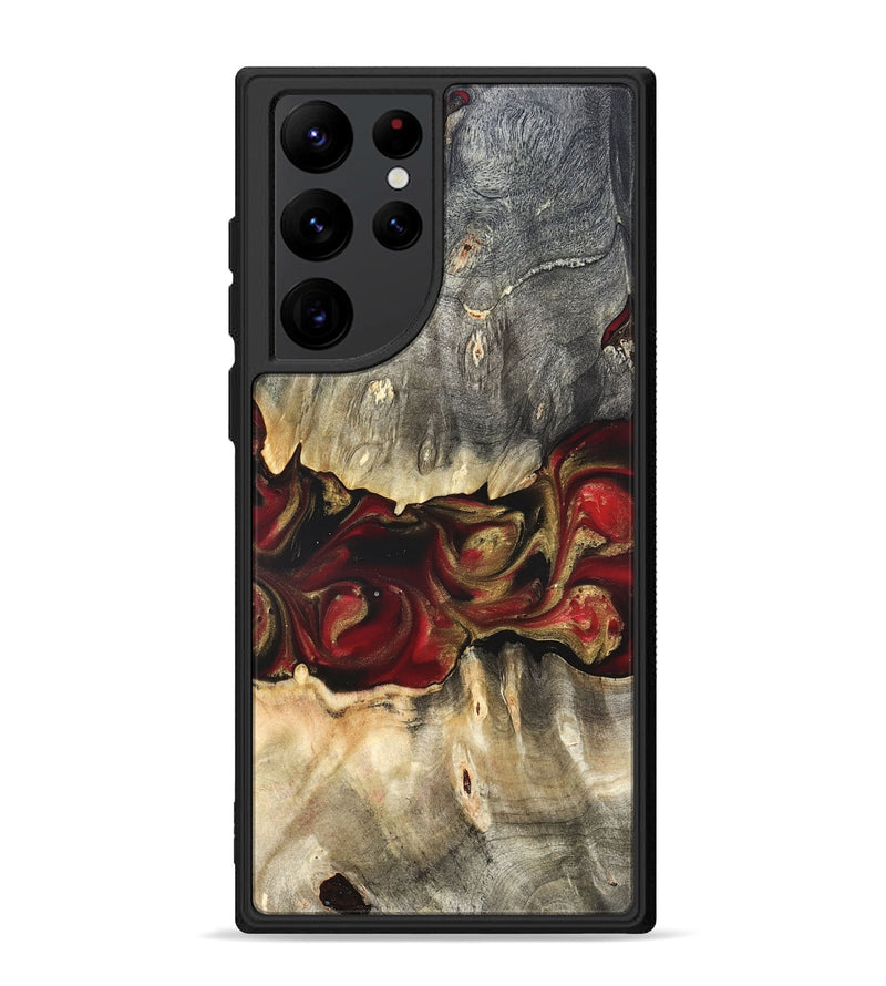 Galaxy S22 Ultra Wood Phone Case - Lennie (Red, 822120)