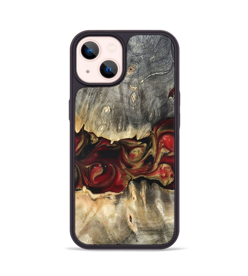 iPhone 14 Wood Phone Case - Lennie (Red, 822120)