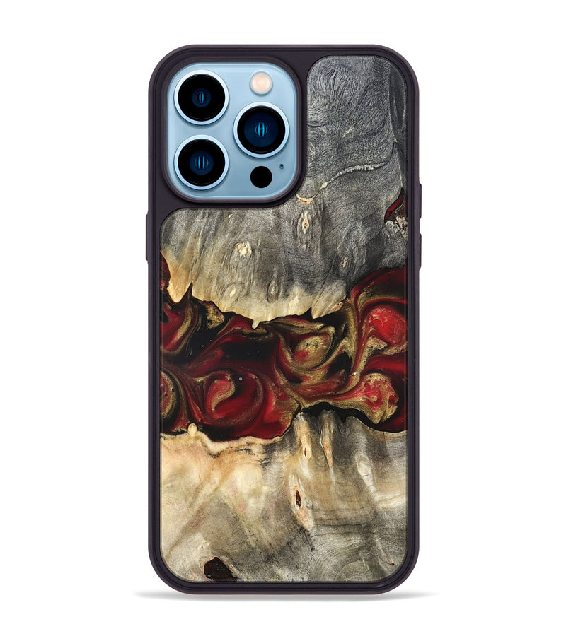 iPhone 14 Pro Max Wood Phone Case - Lennie (Red, 822120)