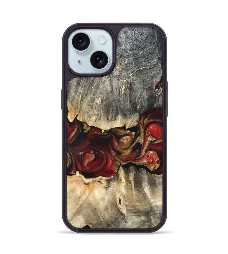 iPhone 15 Wood Phone Case - Lennie (Red, 822120)