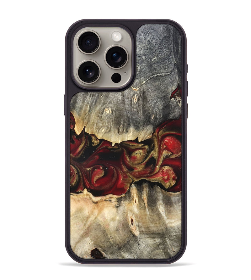 iPhone 15 Pro Max Wood Phone Case - Lennie (Red, 822120)