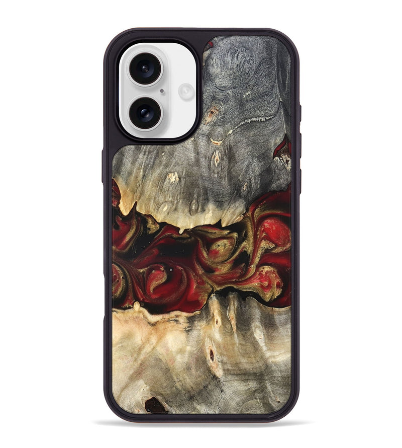 iPhone 16 Plus Wood Phone Case - Lennie (Red, 822120)