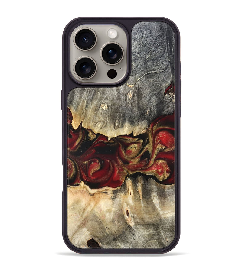 iPhone 16 Pro Max Wood Phone Case - Lennie (Red, 822120)