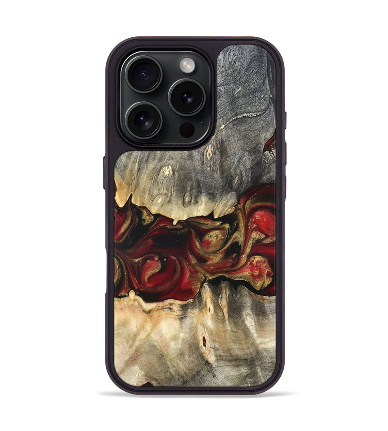 iPhone 16 Pro Wood Phone Case - Lennie (Red, 822120)