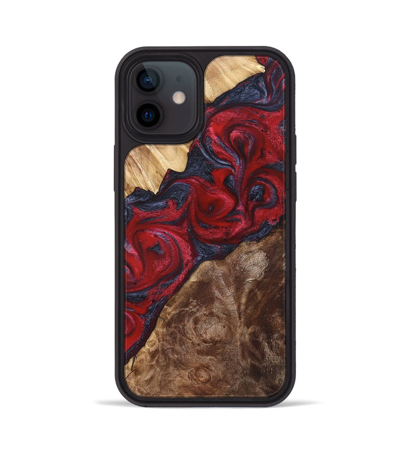 iPhone 12 Wood Phone Case - Kirby (Red, 822121)