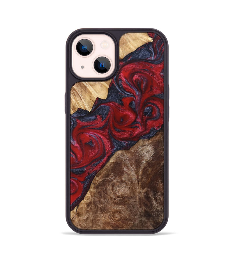 iPhone 14 Wood Phone Case - Kirby (Red, 822121)