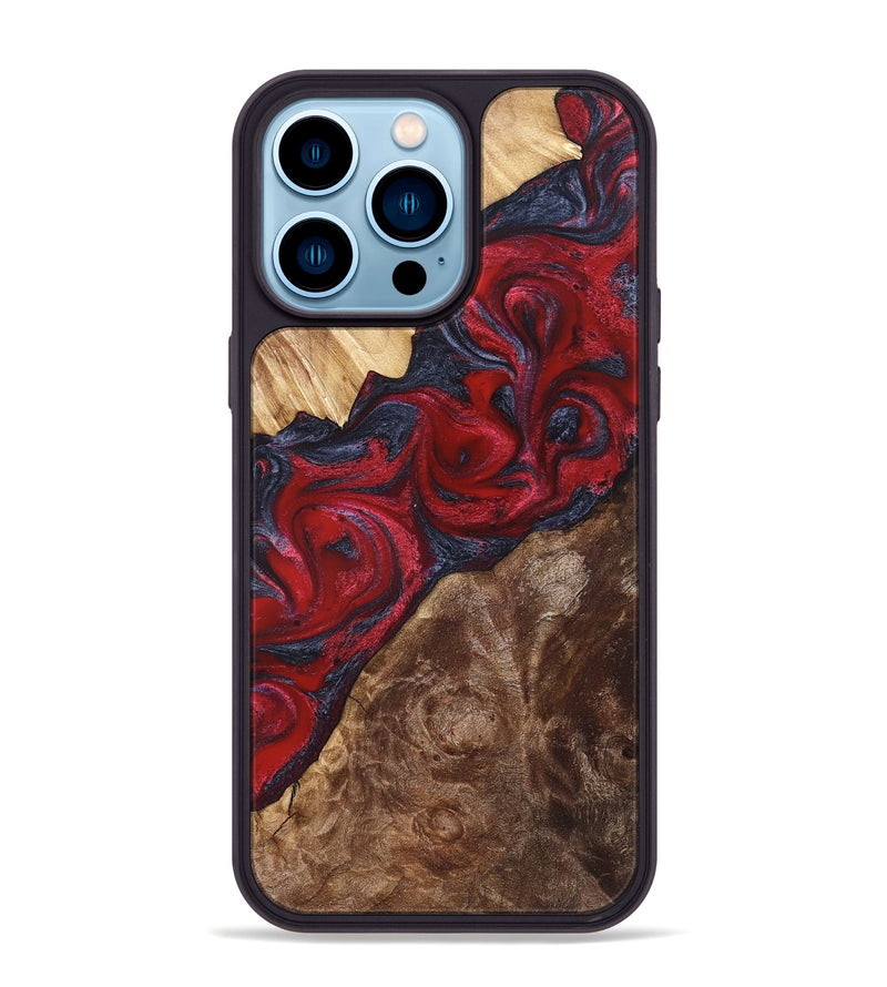 iPhone 14 Pro Max Wood Phone Case - Kirby (Red, 822121)