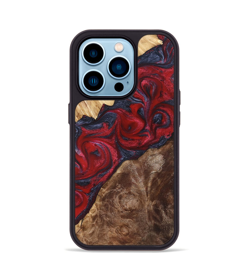 iPhone 14 Pro Wood Phone Case - Kirby (Red, 822121)