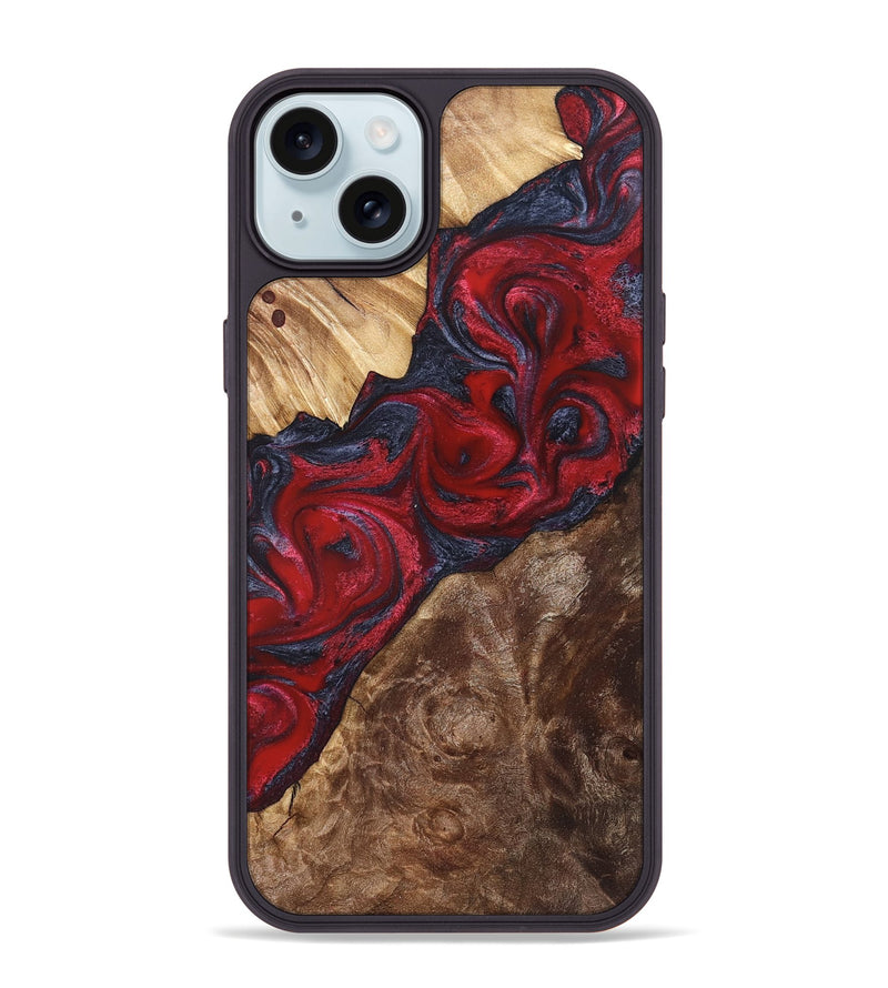 iPhone 15 Plus Wood Phone Case - Kirby (Red, 822121)