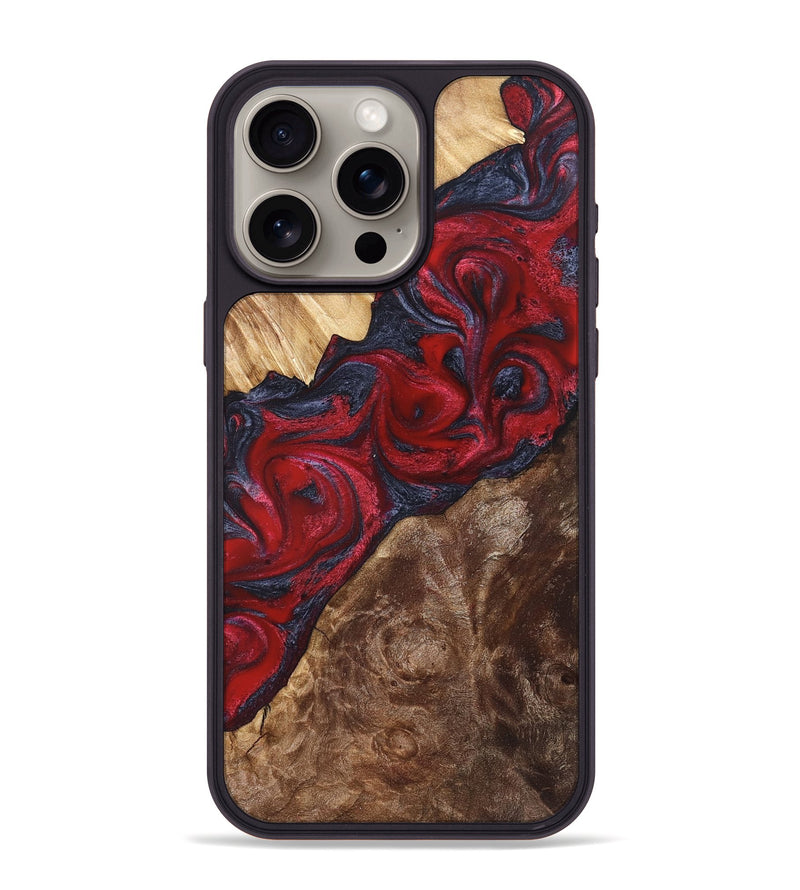 iPhone 15 Pro Max Wood Phone Case - Kirby (Red, 822121)