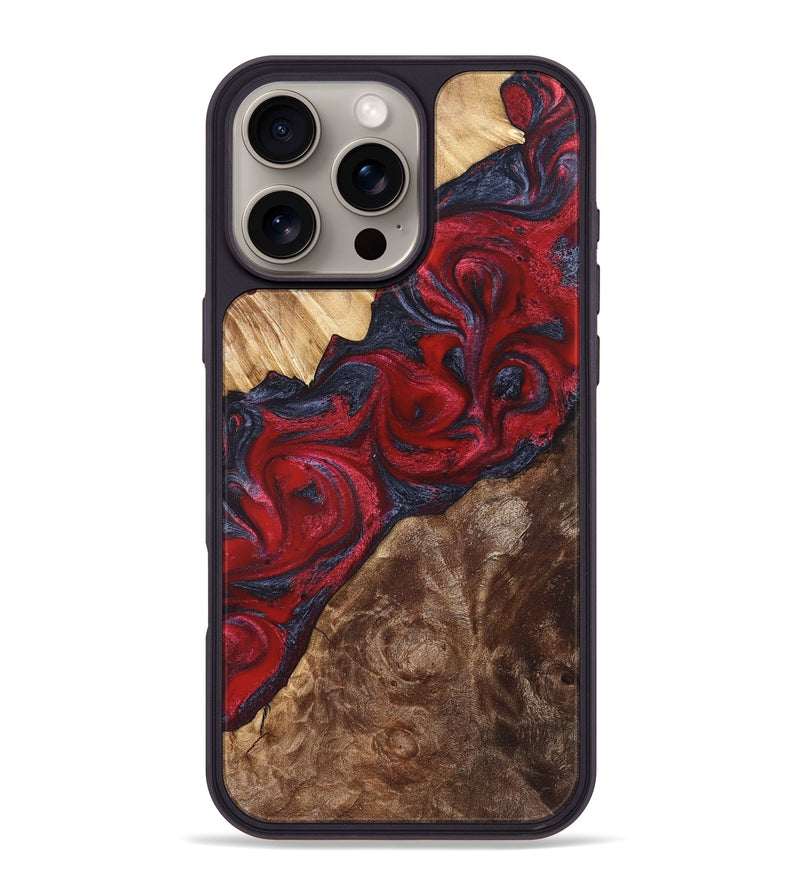 iPhone 16 Pro Max Wood Phone Case - Kirby (Red, 822121)