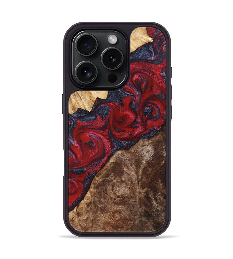 iPhone 16 Pro Wood Phone Case - Kirby (Red, 822121)