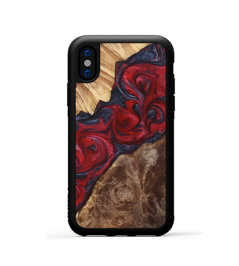 iPhone Xs Wood Phone Case - Kirby (Red, 822121)
