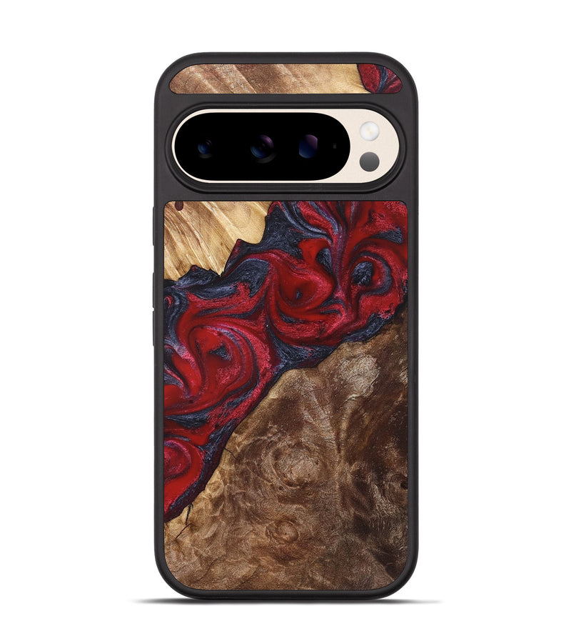 Pixel 10 Wood Phone Case - Kirby (Red, 822121)