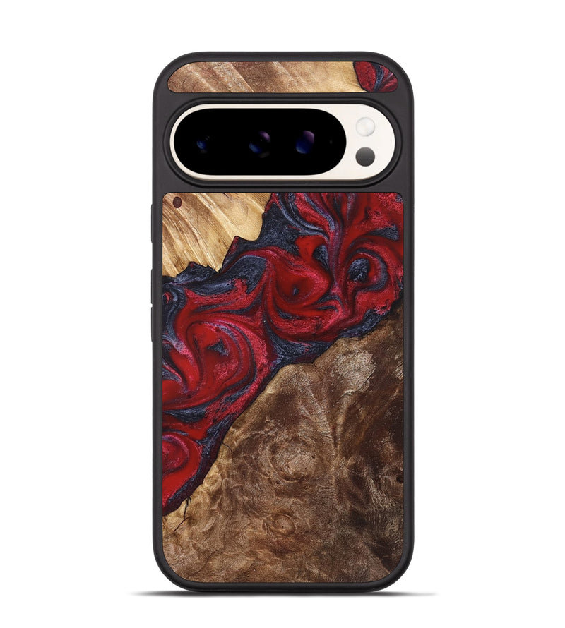 Pixel 9 Pro Wood Phone Case - Kirby (Red, 822121)
