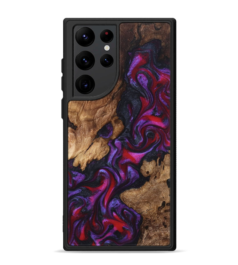 Galaxy S22 Ultra Wood Phone Case - Kailee (Purple, 822122)