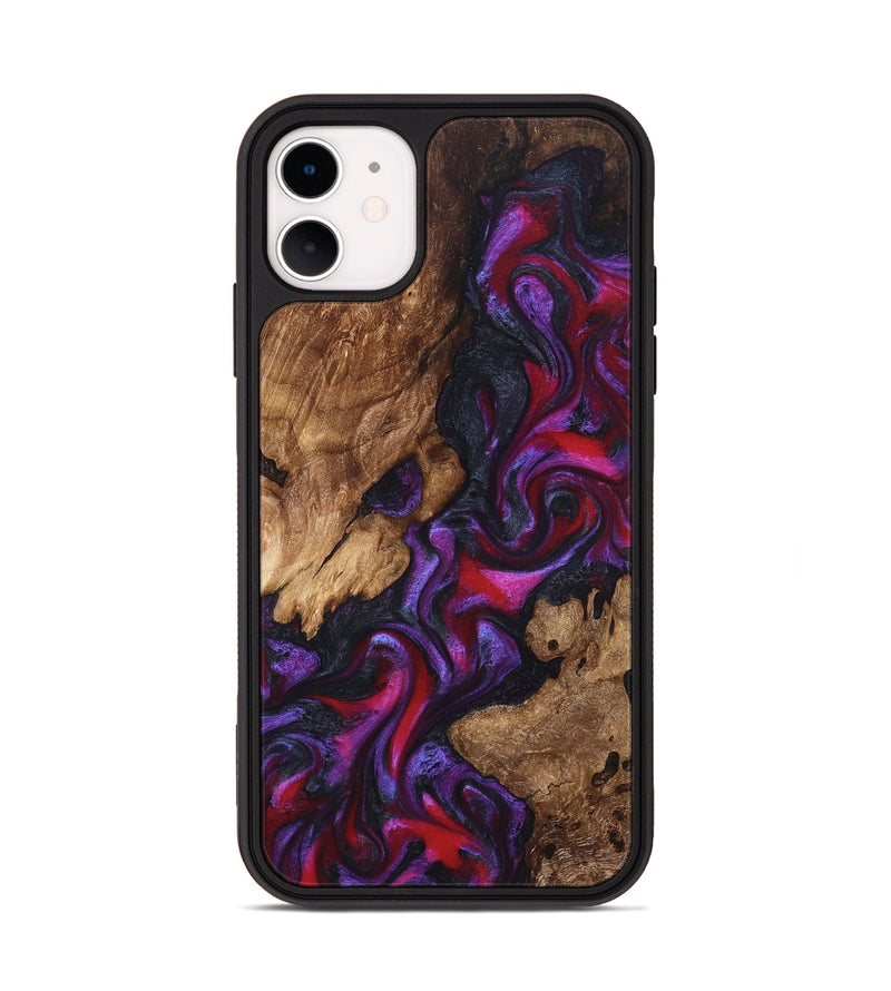 iPhone 11 Wood Phone Case - Kailee (Purple, 822122)