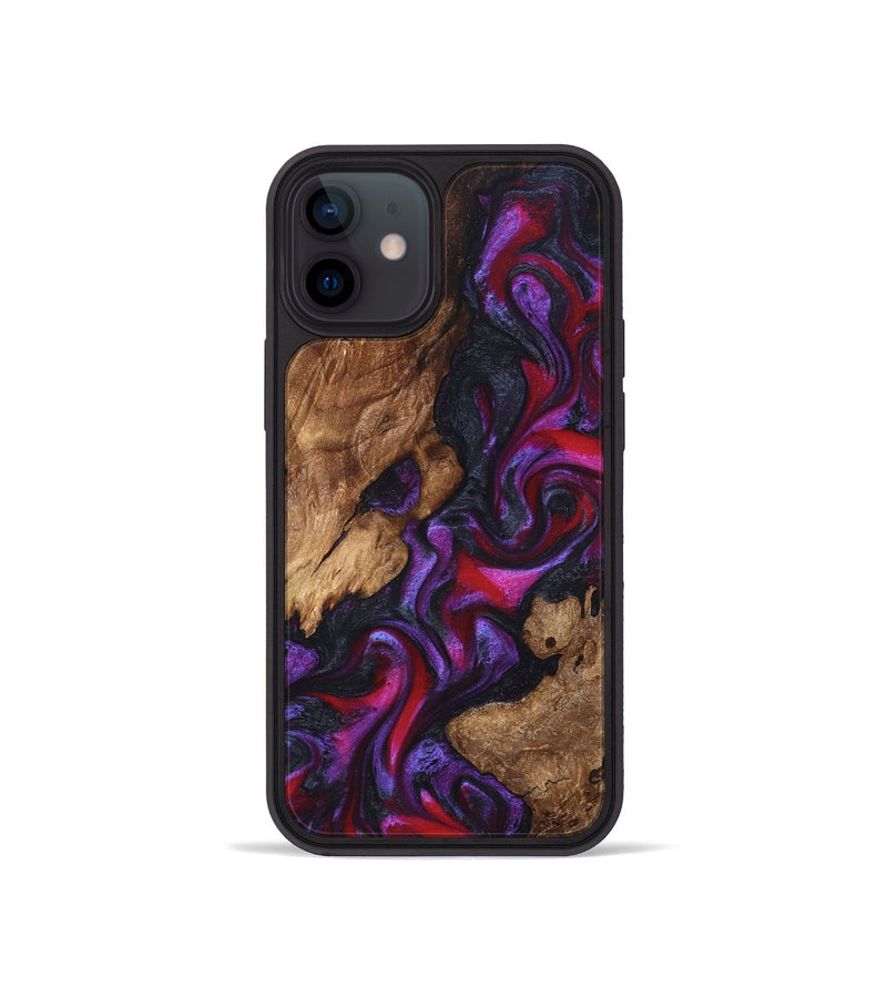 iPhone 12 mini Wood Phone Case - Kailee (Purple, 822122)