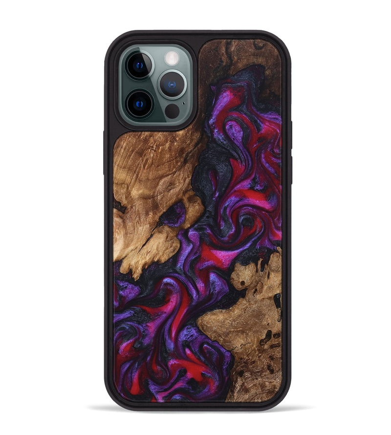iPhone 12 Pro Max Wood Phone Case - Kailee (Purple, 822122)