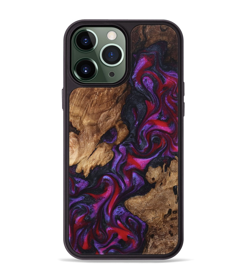 iPhone 13 Pro Max Wood Phone Case - Kailee (Purple, 822122)