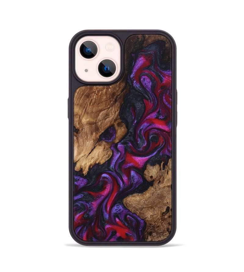 iPhone 14 Wood Phone Case - Kailee (Purple, 822122)