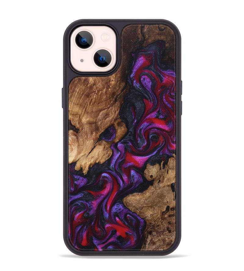 iPhone 14 Plus Wood Phone Case - Kailee (Purple, 822122)