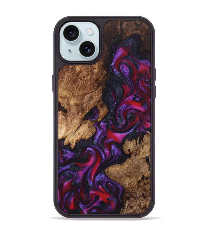 iPhone 15 Plus Wood Phone Case - Kailee (Purple, 822122)
